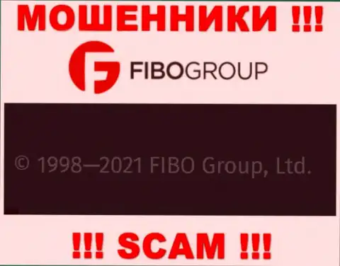 На официальном веб-ресурсе Fibo Forex обманщики указали, что ими владеет FIBO Group Ltd