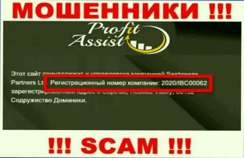Регистрационный номер компании Профит Ассист - 2020/IBC00062