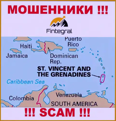 St. Vincent and the Grenadines - именно здесь юридически зарегистрирована противоправно действующая организация Fintegral