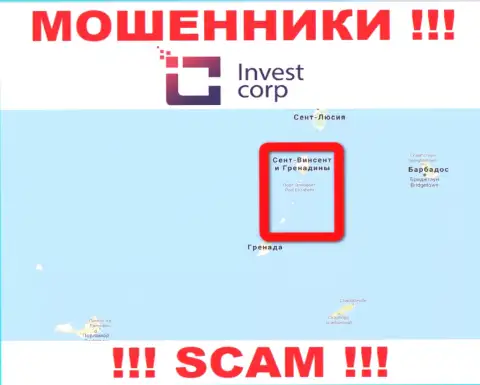 Ворюги InvestCorp зарегистрированы на офшорной территории - Kingstown, St Vincent and the Grenadines