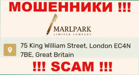 Официальный адрес MARLPARK LIMITED, приведенный у них на сайте - фейковый, будьте очень бдительны !!!