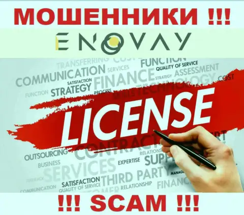 У конторы EnoVay не имеется разрешения на ведение деятельности в виде лицензии на осуществление деятельности - это МОШЕННИКИ