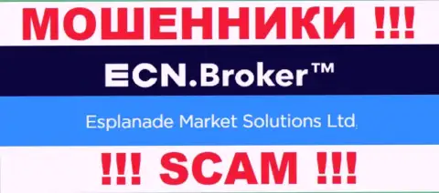 Информация о юридическом лице компании ECNBroker, это Esplanade Market Solutions Ltd