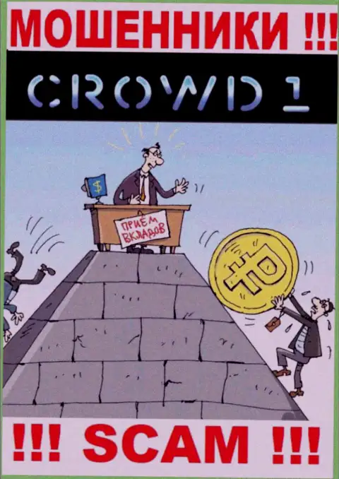 Пирамида - конкретно в данном направлении оказывают свои услуги мошенники Crowd1 Com