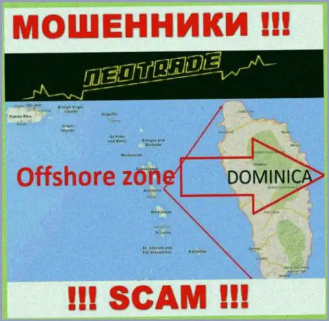 За надувательство доверчивых клиентов мошенникам Neo Trade точно ничего не будет, ведь они скрылись в офшоре: 8 Copthall, Roseau Valley, 00152 Commonwealth of Dominica