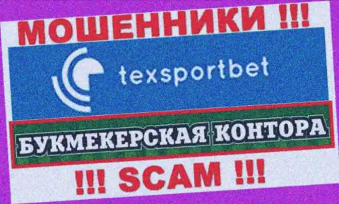 Тип деятельности мошенников TexSportBet Com - это Букмекер, но знайте это обман !!!