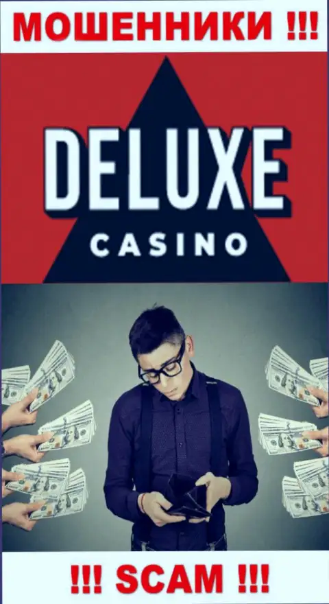 Если вдруг Вас развели на деньги в дилинговой организации Deluxe Casino, то тогда присылайте жалобу, Вам попробуют оказать помощь