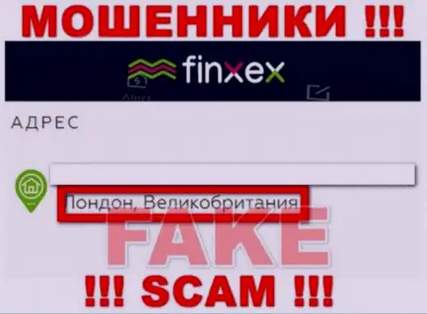Finxex решили не распространяться о своем настоящем адресе регистрации