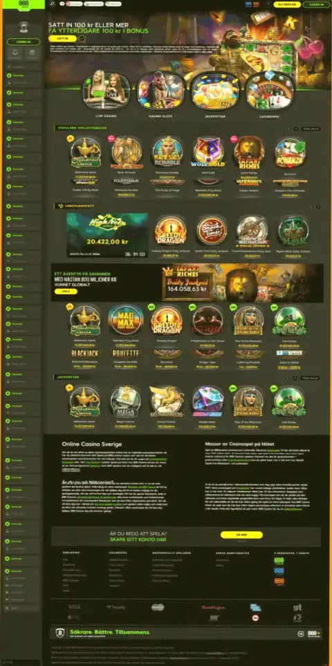 Неправда на страничках сайта жуликов 888 Casino