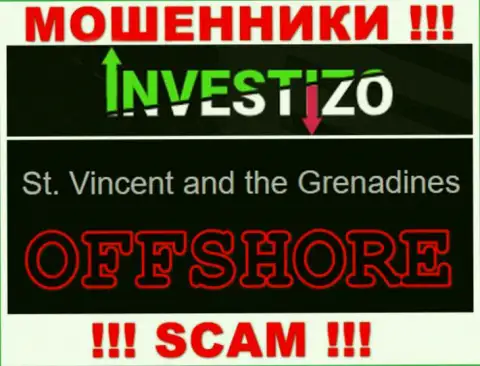 Т.к. Investizo Com пустили свои корни на территории St. Vincent and the Grenadines, украденные деньги от них не вернуть