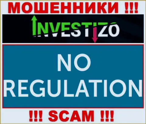 У организации Investizo Com не имеется регулятора - интернет-ворюги безнаказанно облапошивают клиентов