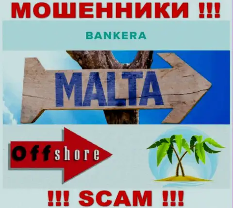 С Банкера рискованно взаимодействовать, адрес регистрации на территории Malta