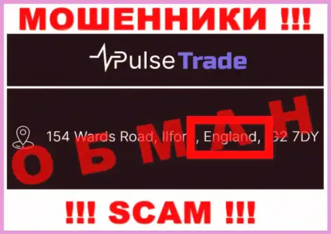 PulseTrade не хотят нести ответственность за свои мошеннические ухищрения, именно поэтому информация о юрисдикции фейковая