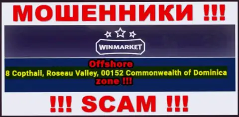 Оффшорный адрес регистрации Win Market - 8 Copthall, Roseau Valley, 00152 Commonwelth of Dominika