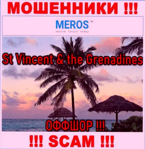 St Vincent & the Grenadines - это юридическое место регистрации конторы Meros TM