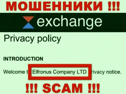 Сведения об юридическом лице Waves Exchange, ими оказалась контора Elfronus Company LTD