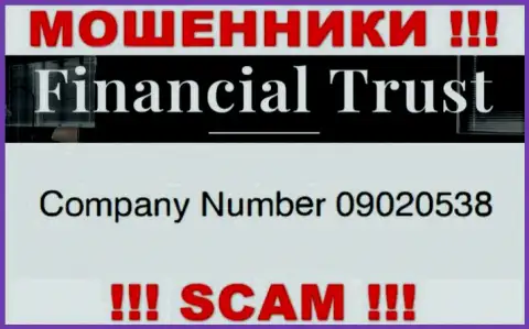 Номер регистрации очередных мошенников всемирной internet сети конторы Financial-Trust Ru: 09020538