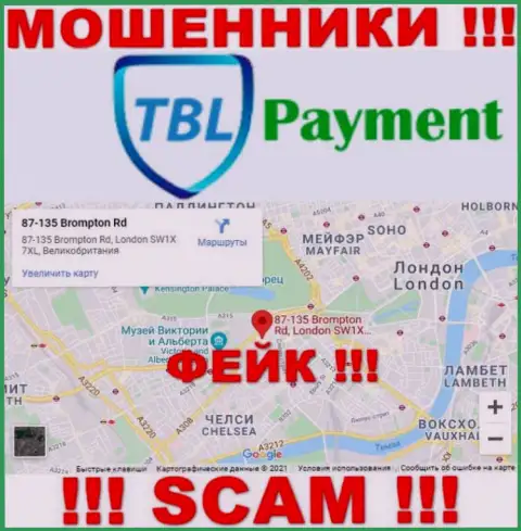 С жульнической компанией TBL Payment не работайте, информация касательно юрисдикции неправда