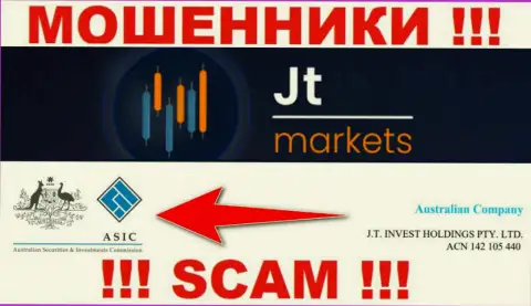 JT Markets прикрывают свою неправомерную деятельность проплаченным регулирующим органом - ASIC
