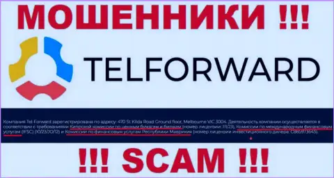 TelForward и регулирующий их неправомерные уловки орган (Financial Services Commission), являются аферистами