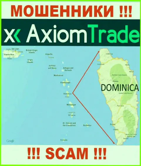 На своем сайте Axiom Trade написали, что они имеют регистрацию на территории - Commonwealth of Dominica