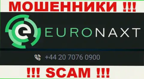С какого именно номера телефона Вас будут обманывать звонари из организации EuroNaxt Com неизвестно, будьте крайне осторожны