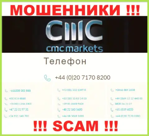 Ваш телефон попался в руки интернет-воров CMC Markets - ждите звонков с различных номеров телефона