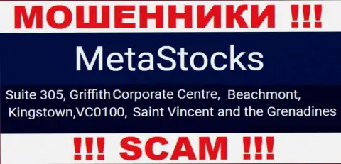 На сайте Meta Stocks приведен адрес этой конторе - Suite 305, Griffith Corporate Centre, Beachmont, Kingstown, VC0100, Saint Vincent and the Grenadines (офшор)