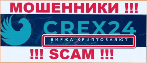 Область деятельности организации Crex 24 - это замануха для доверчивых людей