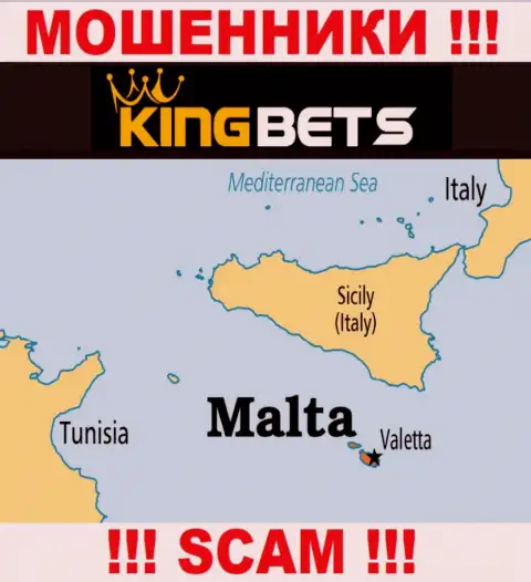 King Bets это кидалы, имеют офшорную регистрацию на территории Malta