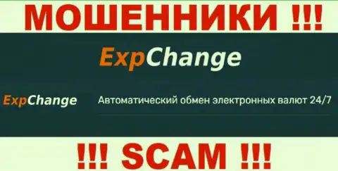 Крипто обменник - это то на чем, якобы, специализируются мошенники ExpChange