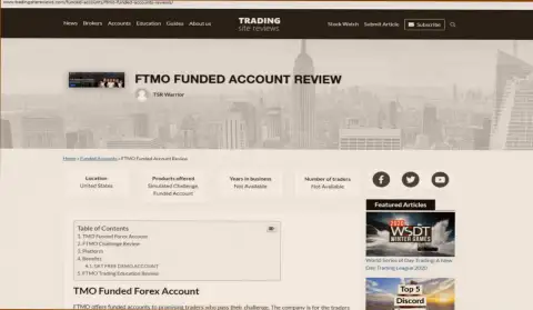 Обзор мошенничества FTMO, который позаимствован на одном из сайтов-отзовиков