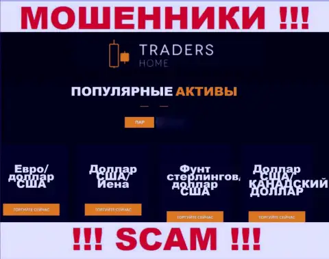 Будьте очень внимательны, род деятельности Traders Home, Forex - это кидалово !