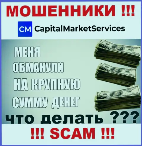 Если Вас оставили без денег аферисты CapitalMarketServices Company - еще пока рано сдаваться, вероятность их вернуть имеется