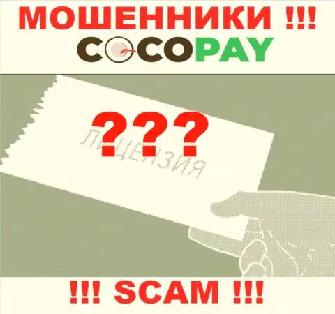 Будьте очень бдительны, организация Coco Pay не получила лицензию - это мошенники