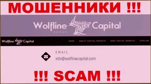 МОШЕННИКИ Wolfline Capital засветили у себя на ресурсе адрес электронной почты компании - писать весьма опасно