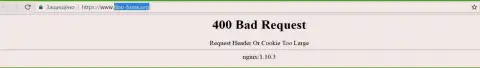 Официальный ресурс форекс дилера Fibo-Forex несколько суток заблокирован и выдает - 400 Bad Request (ошибка)