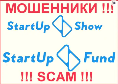 Логотипы незаконно действующих контор Стар Тап Фонд и StarTupShow