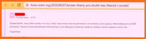 Взаимодействие с мошеннической Forex дилинговой конторой Liberty Pro Ltd приводит к потере всех Ваших денежных вложений (честный отзыв валютного трейдера)